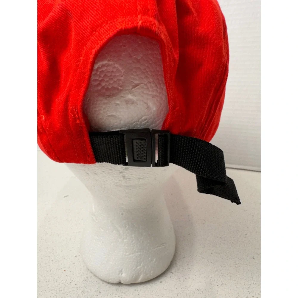 Bench Red Cat Face 5 Panel Hat Adjustable Strapback Embroidered Whiskers‎ Eyes